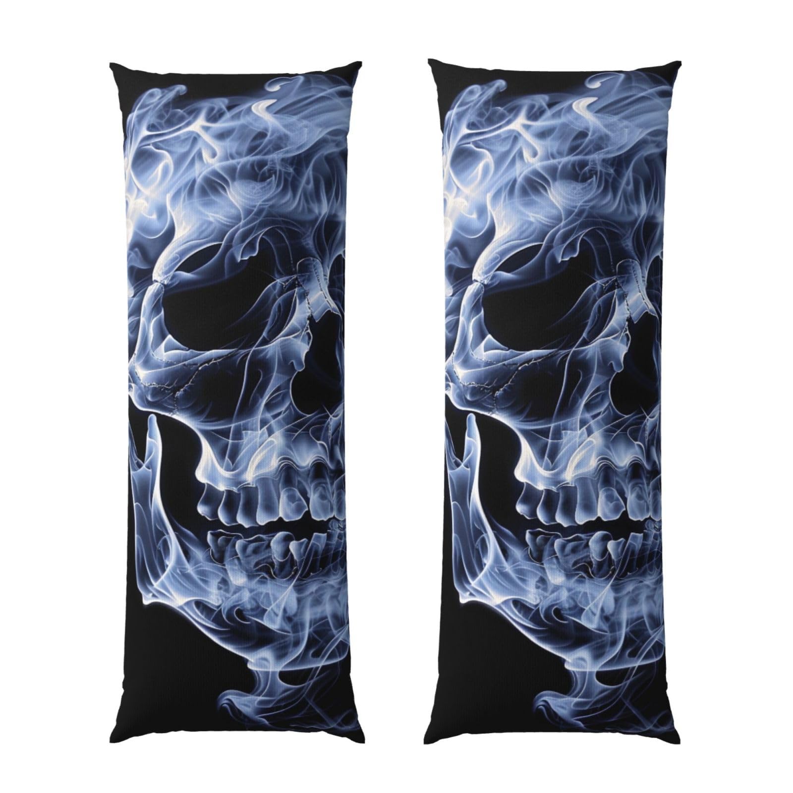 Body Pillow Cover 20x54 Inch, Skull Print Long Lumbar Pillow Case with Zipper Long Body Pillowcase Decorative for Bed Sofa Bedroom