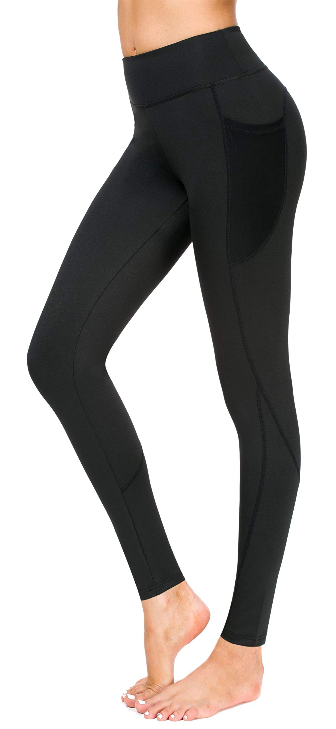 Sugar Pocket Women's Yoga Pants Gym Workout Running Exercise Running Fitness Leggings with Pocket S