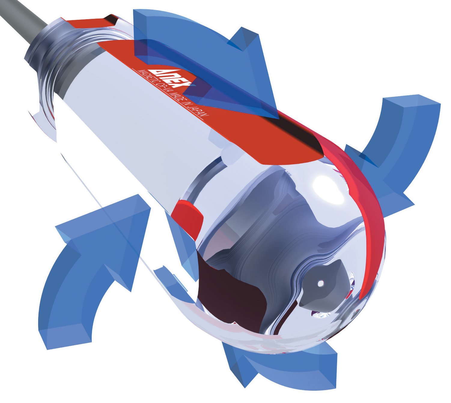 ANEX Screwdriver, Fine Axis, Fourline Handle +2 x 250 No. 8300