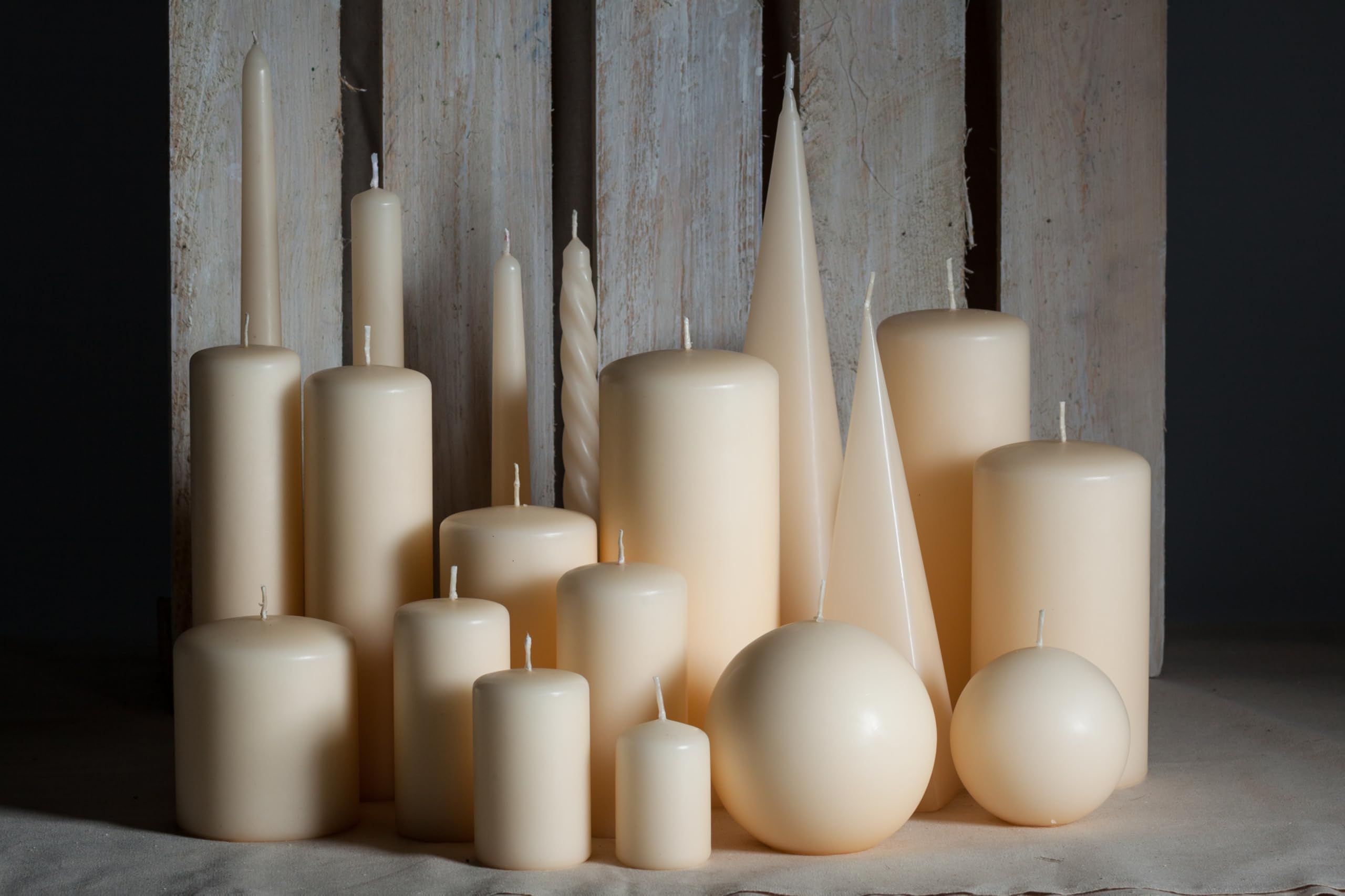 Candela uovo mini striato confezione da 6 pezzi assortita h5cm - Cereria Introna