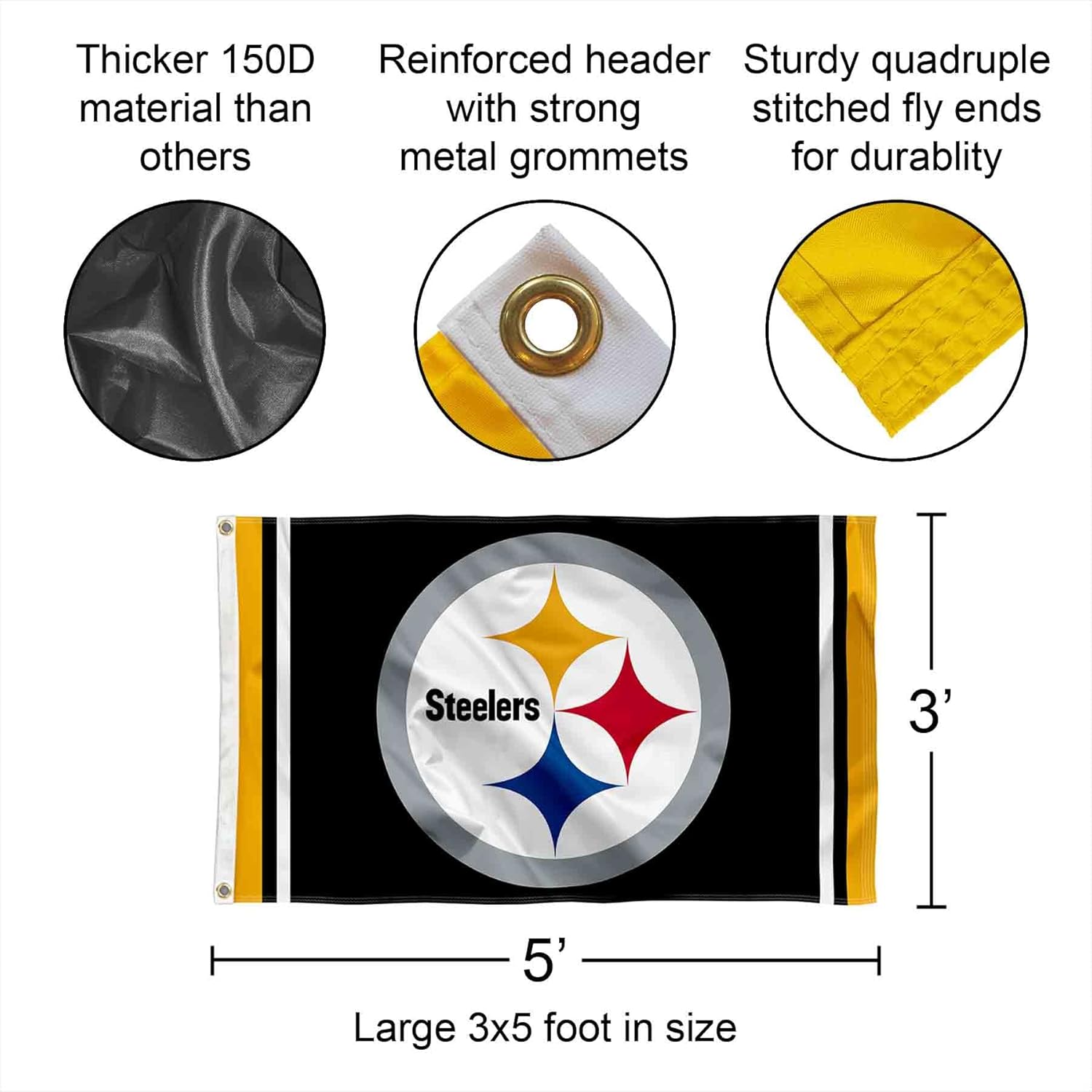 Pittsburgh Steelers Flag Pole and Bracket Kit - Image 3
