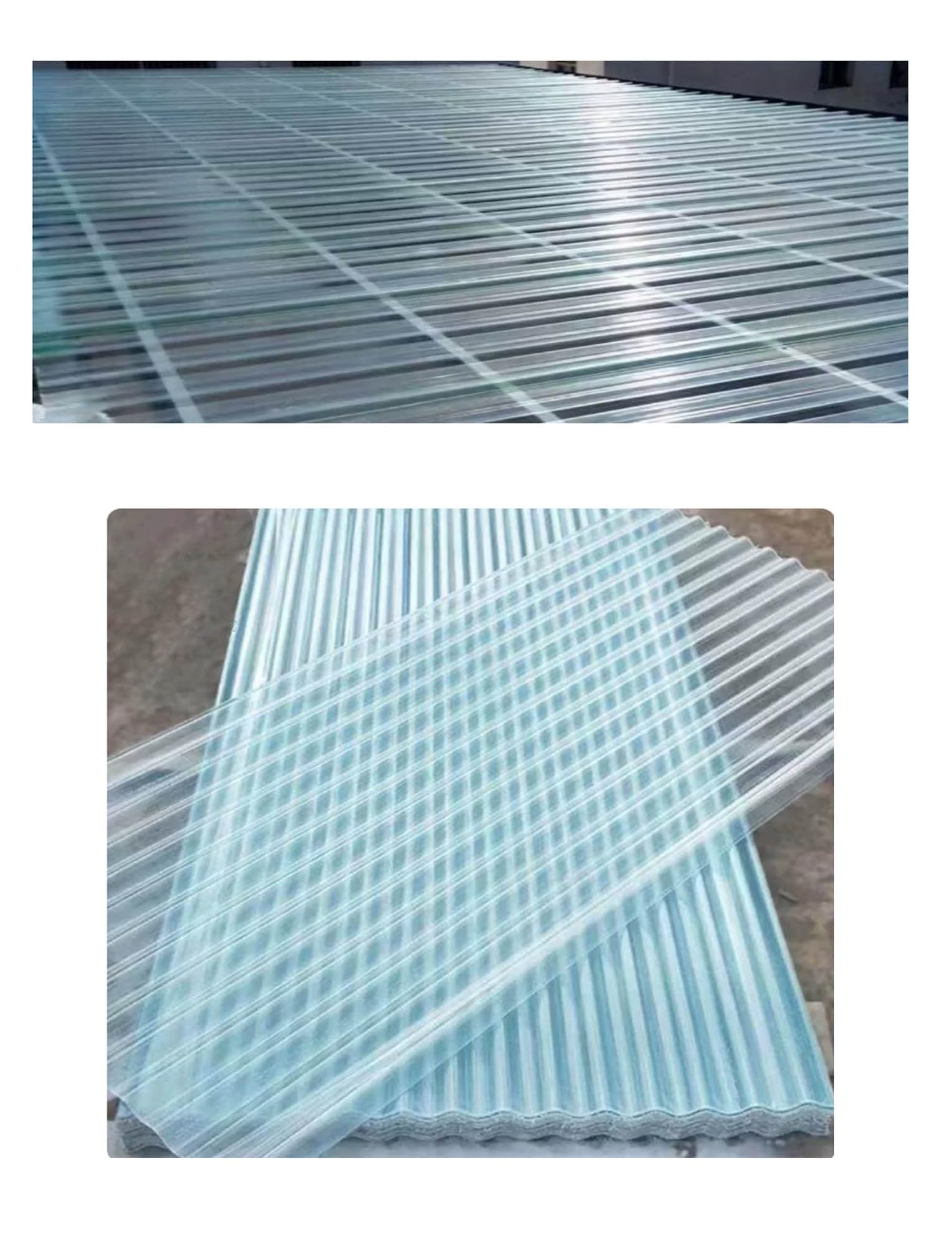Placas de plástico ondulado, paneles de policarbonato(5pcs,59.1in)