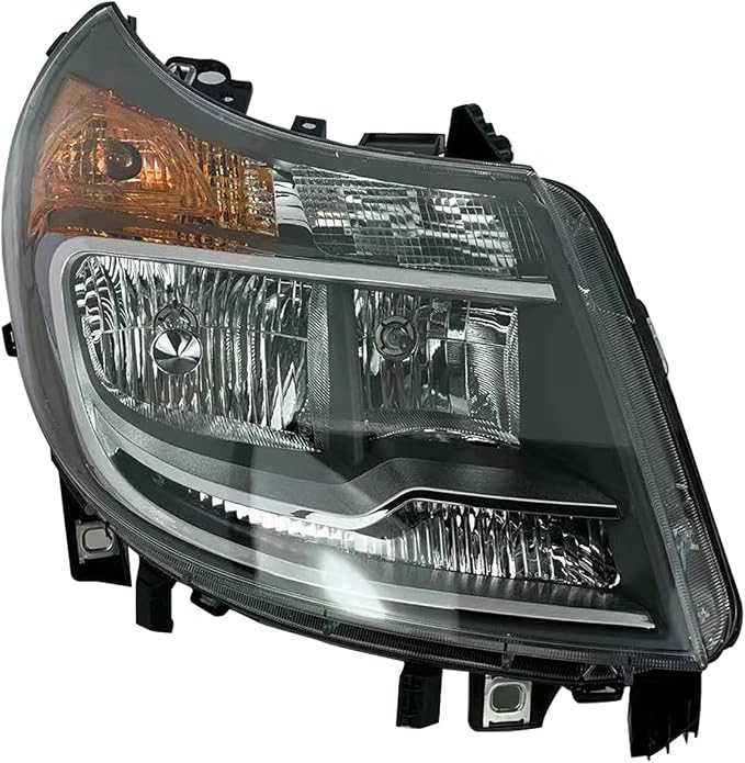 Replacement Passenger Right Side Headlight Headlamp with DRL for RAM Promaster 1500 2500 3500 from 2010-2022