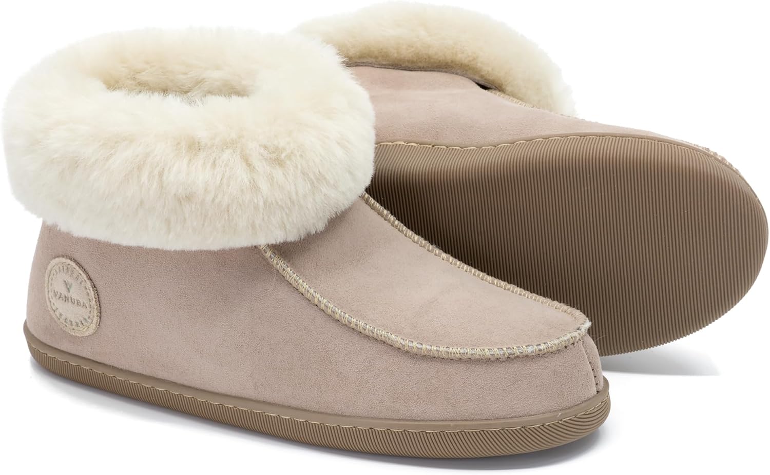 VANUBA CASHMERE Donna Pelle Inverno Capanna Pantofole Lana Di - Foto 8