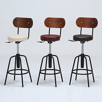 不二貿易 バースツール 背付 昇降式 ダークブラウン 椅子　スツール 61KMdN15x5L._AC_UF894,