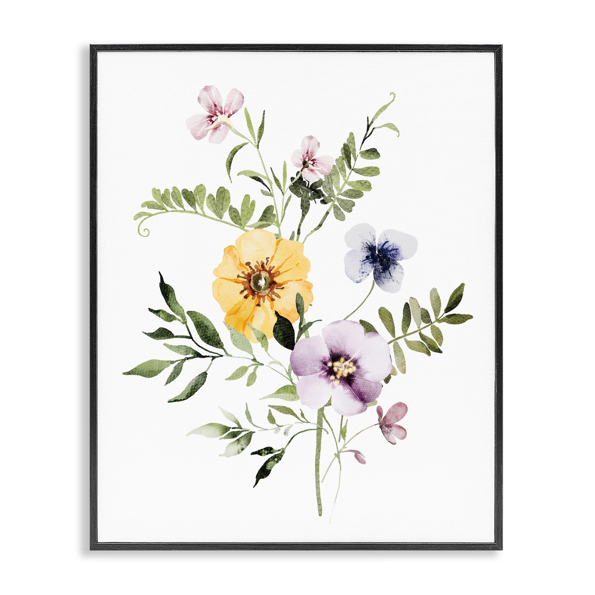Poster encadré herbes de jardin Stupell finition noire élégante