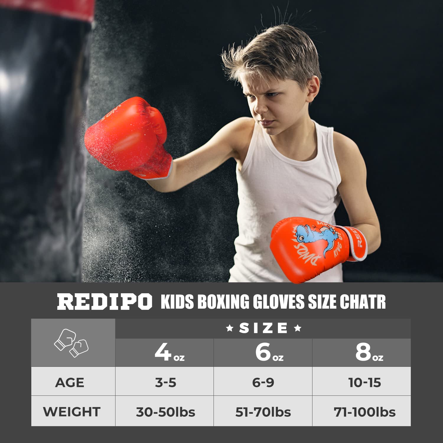 Redipo Kids Boxing Gloves for Boys and Girls Youth Boxing Training Gloves for Kids 3-15 - Image 5