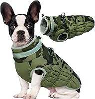 Vista 12 de Lelepet Abrigo cálido para perro, abrigo de invierno para perro, chaqueta impermeable para perros con arnés integrado reflectante para mascotas