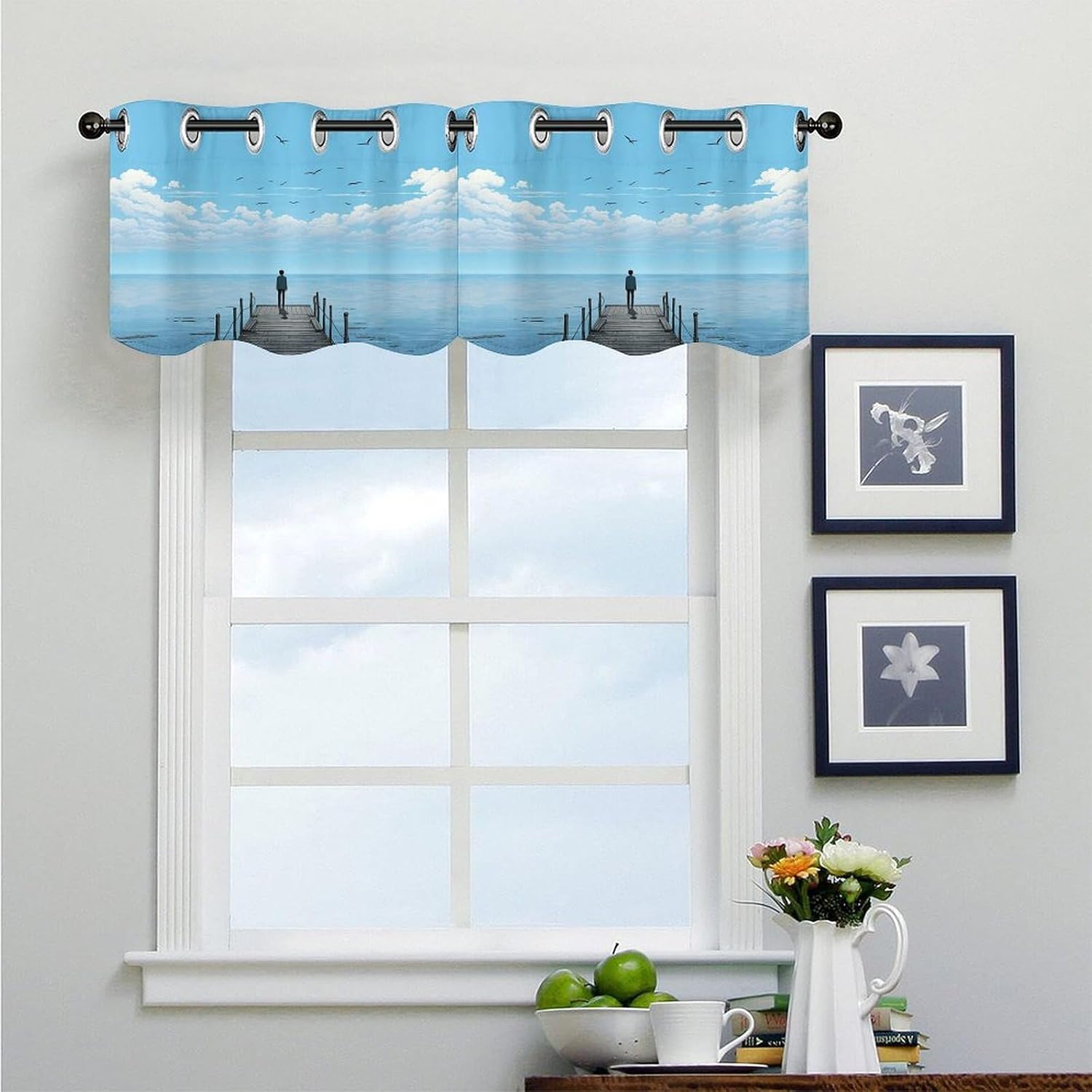 Beside The Pier Short Curtain Blackout Valance