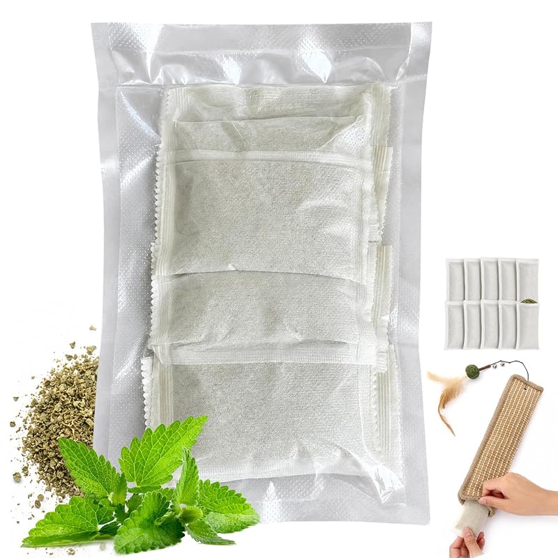 Refil de Catnip para Gatos Yesibeike em Sachês para Brinquedos, 10 unidades de 9 g