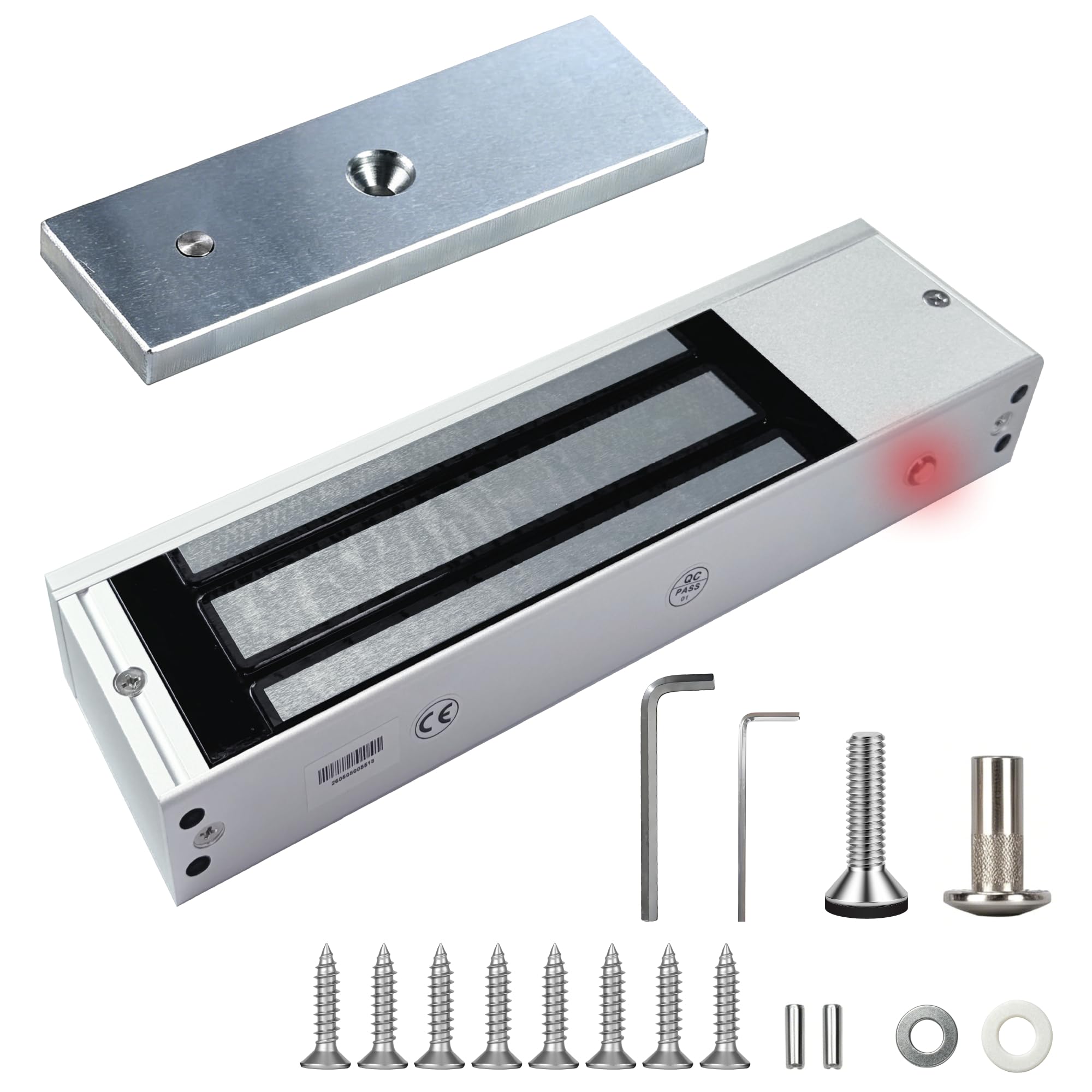 UHPPOTE 500 kg 1200LBS Haftkraft Single-Tür elektromagnetischen Schloss Fail Safe-Modus | Mit LED-Anzeige und Türstatus-Sensor für Zugangskontrollsystem