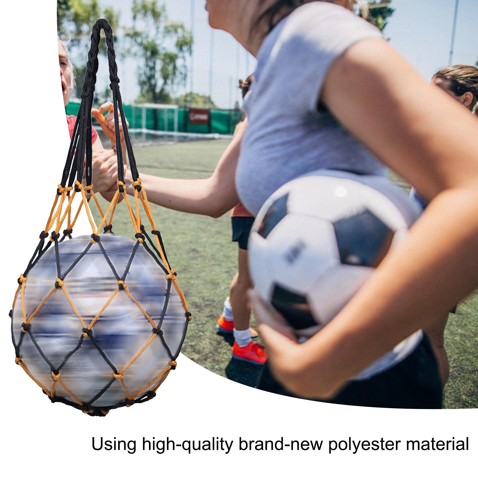 Rete Per Pallone Calcio Pallavolo Sacca Rete Per Palloni Da Basket E Calcio: Zaino Portatile Per Sportivi Borsa Basket - 3