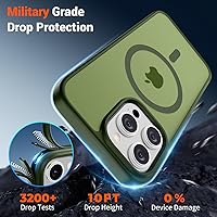 Vista 39 de SUPFINE Funda magnética para iPhone 11 (compatible con MagSafe) (protección contra caídas de grado militar), translúcida mate a prueba de golpes