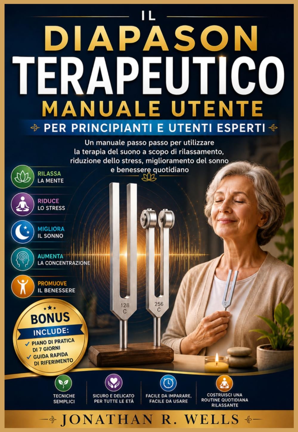 Il Diapason Terapeutico Manuale utente per principianti e utenti esperti: Un manuale passo passo per utilizzare la terapia del suono a scopo di ... del sonno e benessere quotidiano