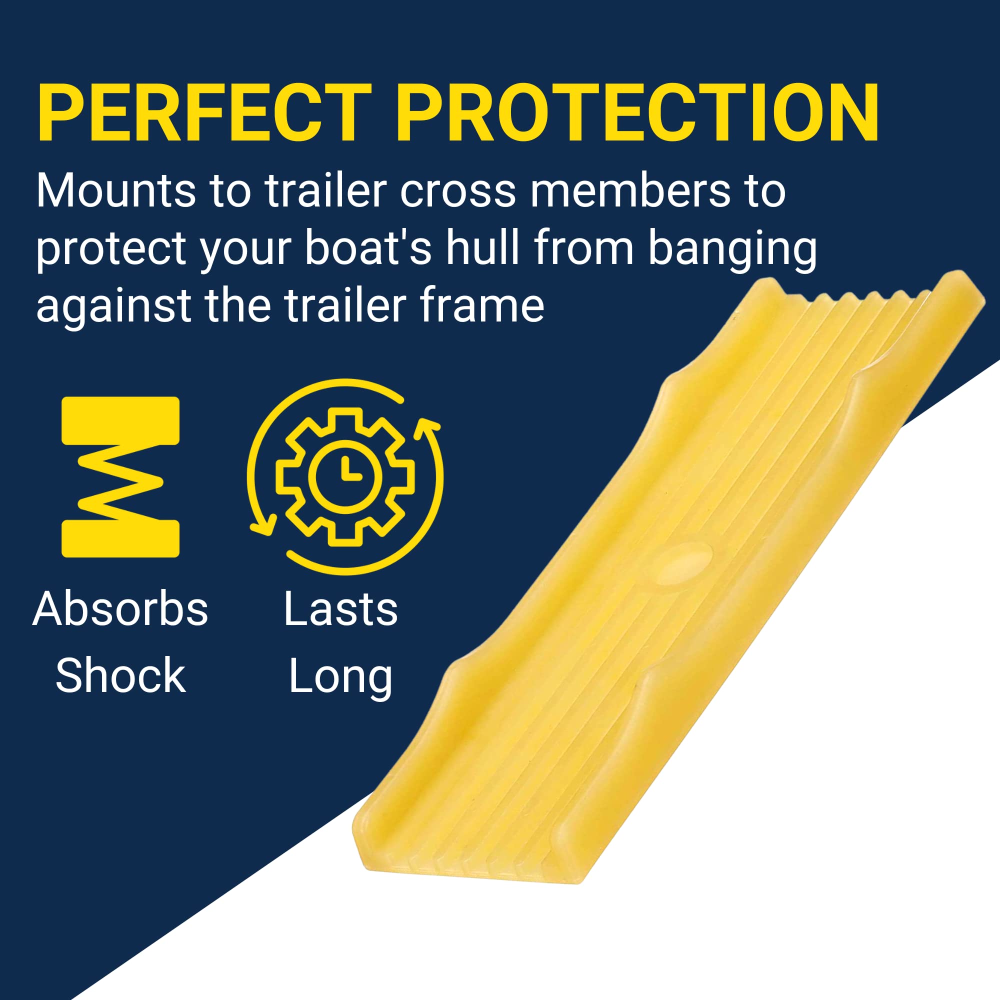 Amber Boat Keel Protection Tie Down Engineering Keel Pad - 15x3.5 PVC ...