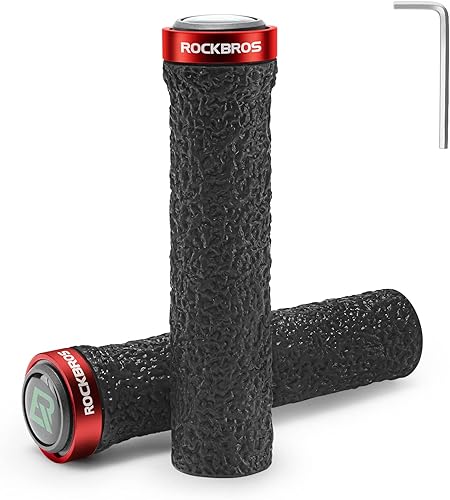 ROCKBROS Empuñaduras antideslizantes para manillar de bicicleta con bloqueo único para BMX, MTB, scooters, bicicletas plegables de 0.874 in disponible en Yaxa Colombia