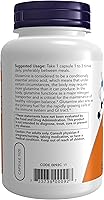 Vista 2 de Now - Suplemento alimenticio de L-Glutamina, 500 mg, aminoácido, transporta nitrógeno, 120 cápsulas veganas, color blanco