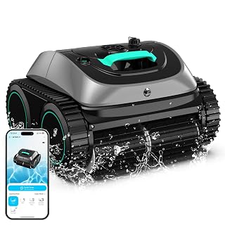 (2025 Upgrade) WYBOT C1 Pool Robot Vacuum for Inground Pools, 4-in-1 Cordless Robotic Pool Cleaner Lasts 150min, Triple-Motor up to 1,614 Sq.ft, Smart APP Support, Auto Wall & Waterline Cleaning - Amazon product rated Grade A