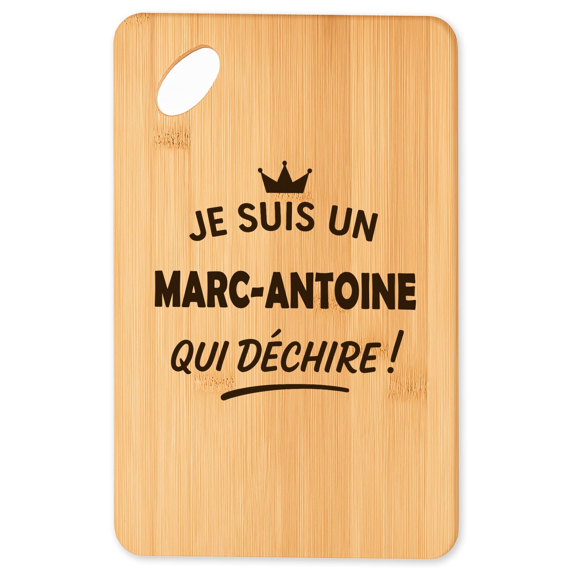 Planche à découper Marc-Antoine 2, le cadeau original en bambou pour passionnés de cuisine