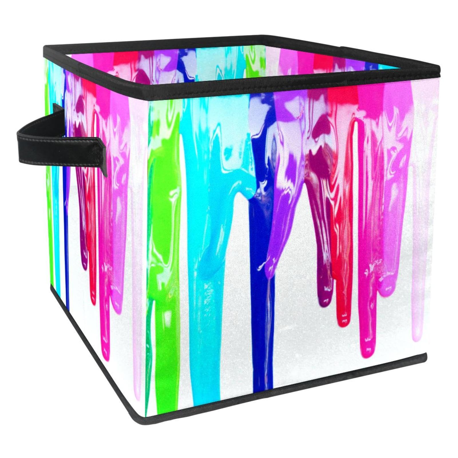 Boîte de rangement pliable colorée pour égayer un placard sombre et mal rangé