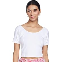 Womens Cotton Lycra Short Sleeve Readymade Saree Blouse
