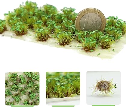 Miniature Vegetation Artificial Flower Cluster with Model Bases War Game Lowland Scenery D