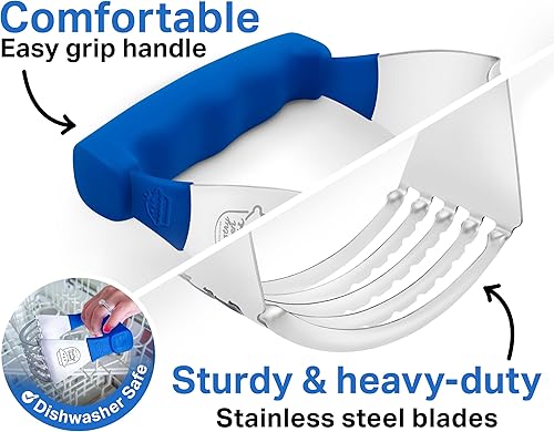 Miniatura 3 de PASTRY QUEEN Herramienta de corte de repostería  Batidora de repostería de acero inoxidable resistente para hornear, mango cómodo, apto para