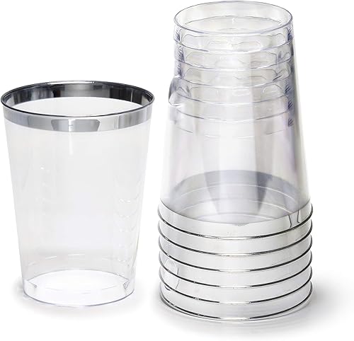 Miniatura 6 de "Occasions" - Paquete de 120 platos, (60 invitados), juego de platos de plástico desechables de alta calidad para bodas, fiestas, cena de 60 x 10.5