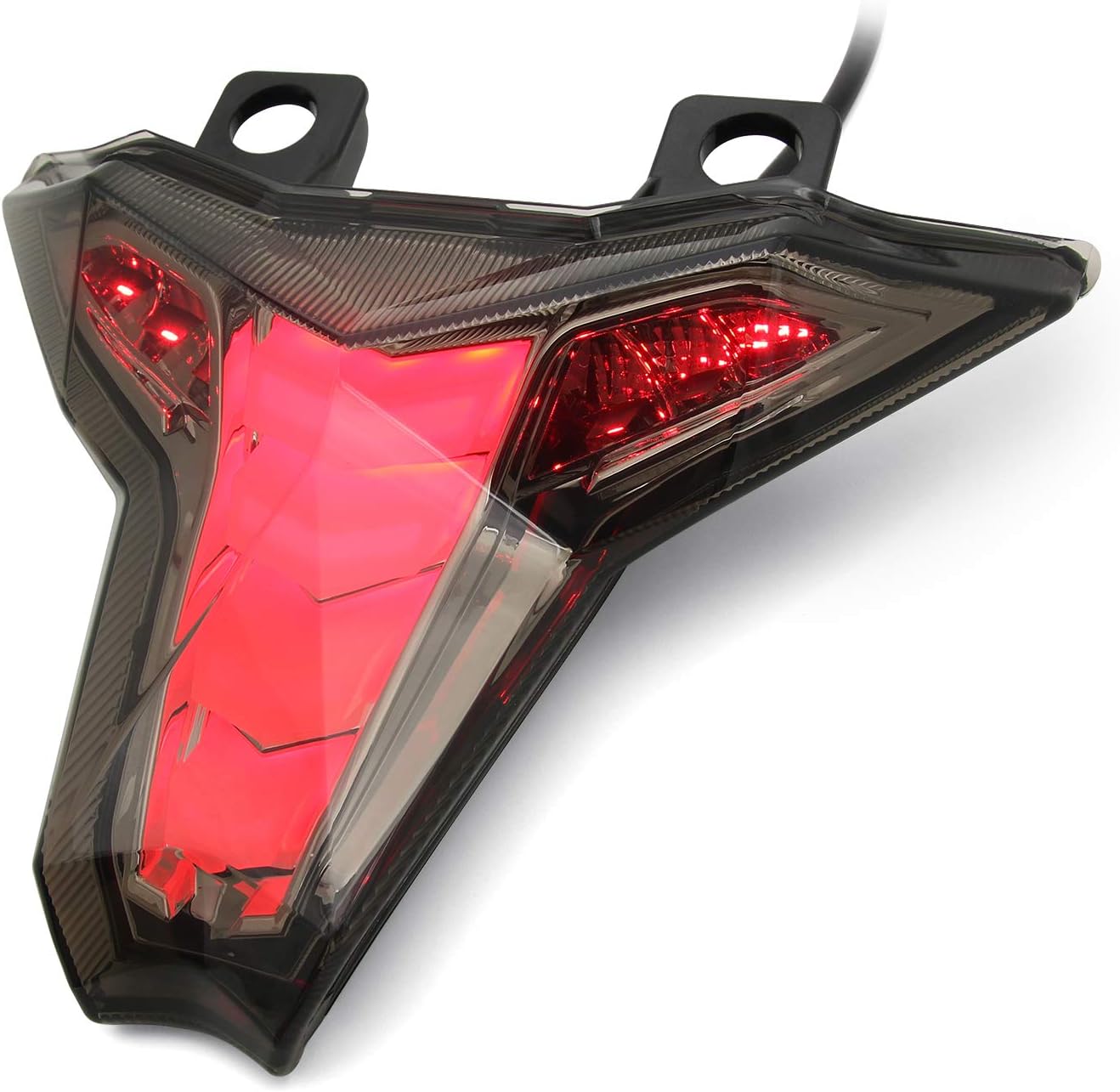 LED Tail Light Smoke Lens Integrated Turn Signal Light For KAWASAKI 2014-2021 Z1000/2016-2021 Ninja ZX-10R ZX-10RR/2018-2021 ZX-6R (Lens Color:Smoke）