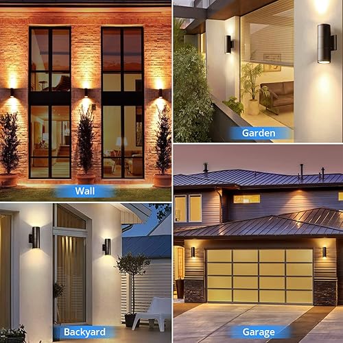 Miniatura 8 de wowlite Luz exterior del anochecer al amanecer, luces de arriba y abajo al aire libre, luces impermeables para exteriores, bombilla incluye lámpara