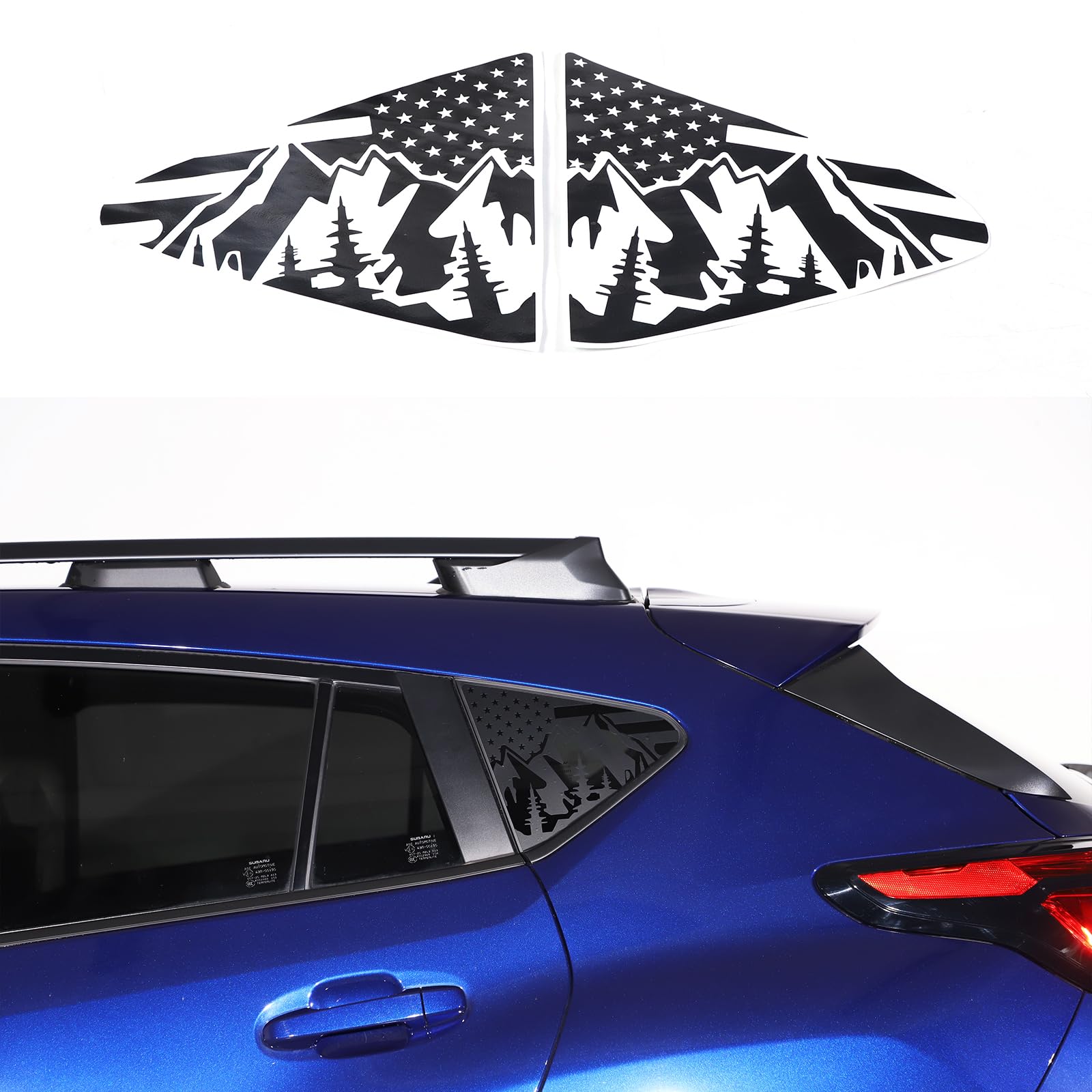 Car Rear Side Window Louver Sticker Trim Compatible with Subaru Crosstrek 2024 +?Car Louvers Rear Side Window Louvers Shutter Sticker Decorative Accessories