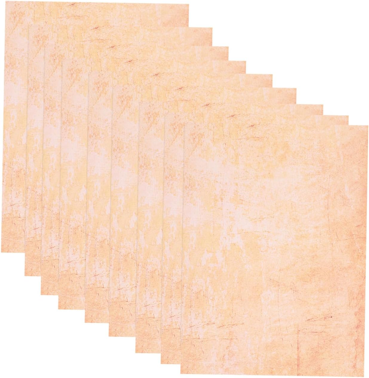 FOMIYES 100pcs A4 Vintage Style Writing Paper Stationery Decorative Wrinkled Texture, Blank Letter Paper for Invitations, Scrapbooking, and Creative Writing Supplies
