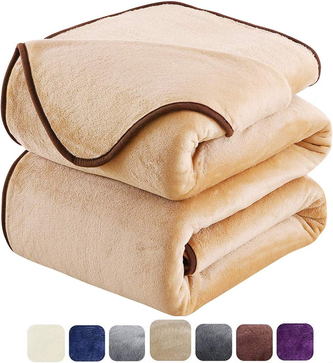 HOZY Soft Blanket King Size Fleece Warm Fuzzy Throw Blankets for The Bed Sofa Lightweight 350GSM Dark Grey 90"108"
