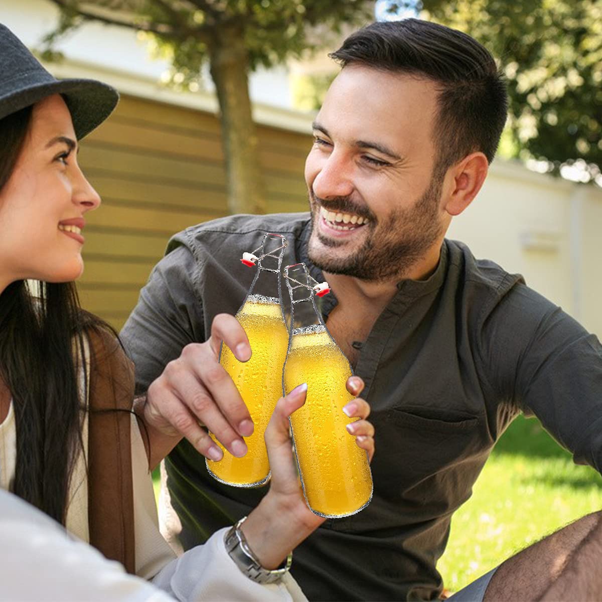 MamboCat Lot De 6 Bouteilles En Verre Vides à Remplir - 200 Ml