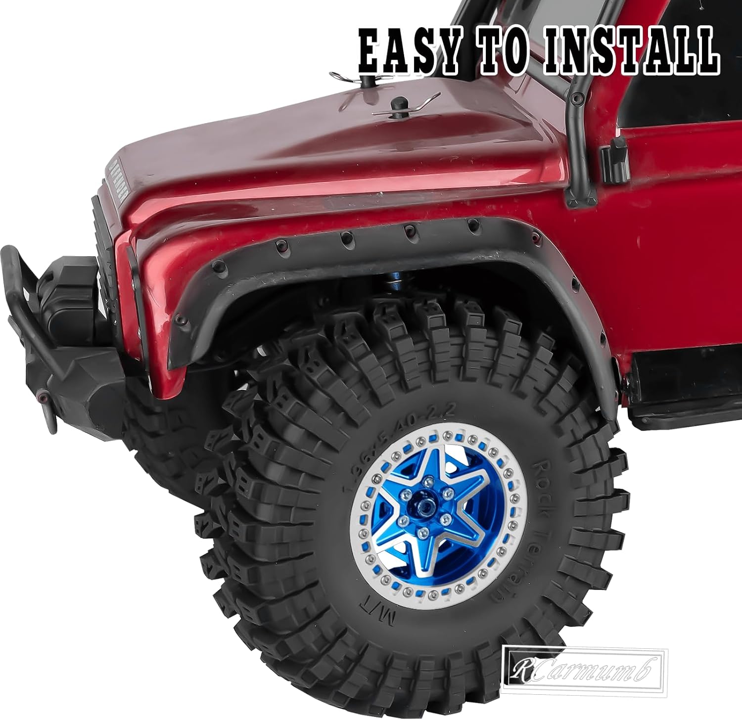 2.2 Inch RC Crawler Tires for 1/10 TRX4 SCX10 Capra AMG 6x6 Gen8 Everest Gen7 Pro Off-Road Vehicles,All-Terrain High Grip Soft Rubber Tires w/Deep Tread & Foam Insert,StyleA