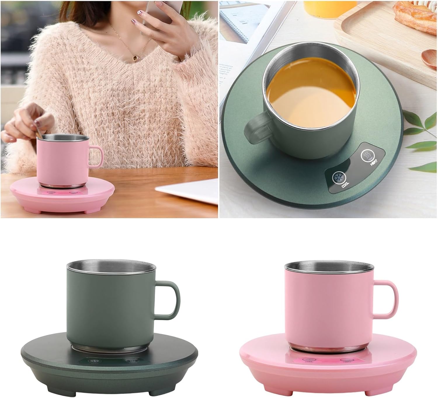 Coffee Warmer for Office Desk Cup with 2 Temperature Electric Beverage Drink for Heating Coffee Cup Heater