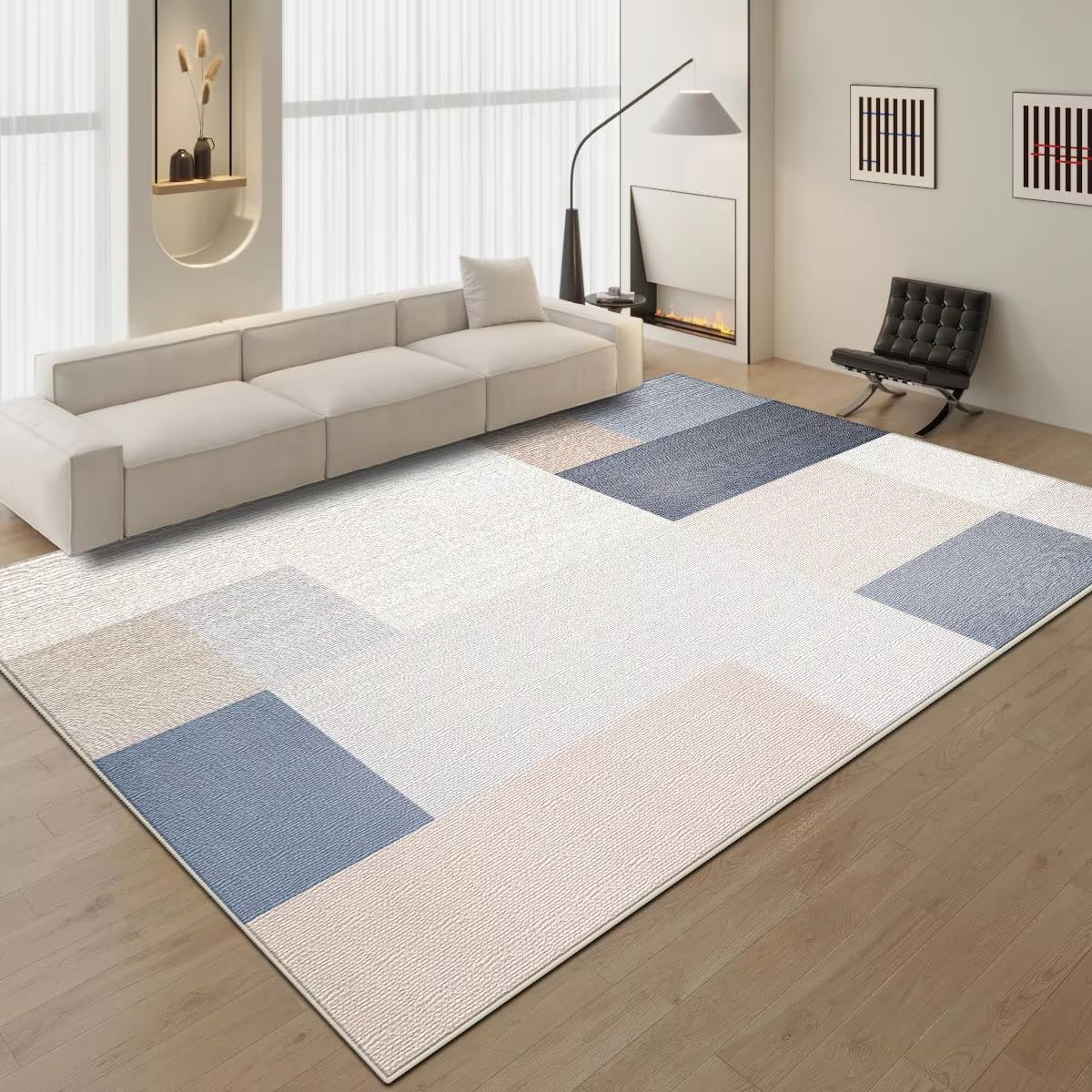 Tapis de salon Morandi color rug pour créer un coin lecture cosy et chaleureux