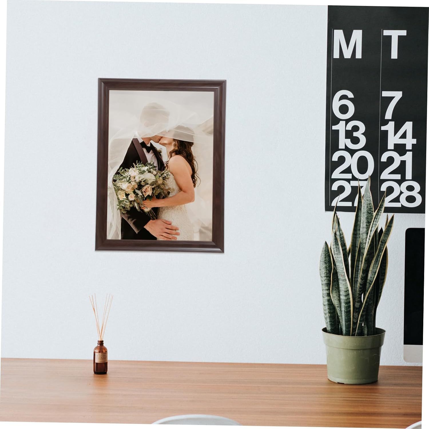 Large Rustic Brown Wooden Picture Frame for Artwork Effortless Wall Mounting for Boy Girl's Sketches Puzzles and Posters Natural Wood Display Frame for Home and School Decor