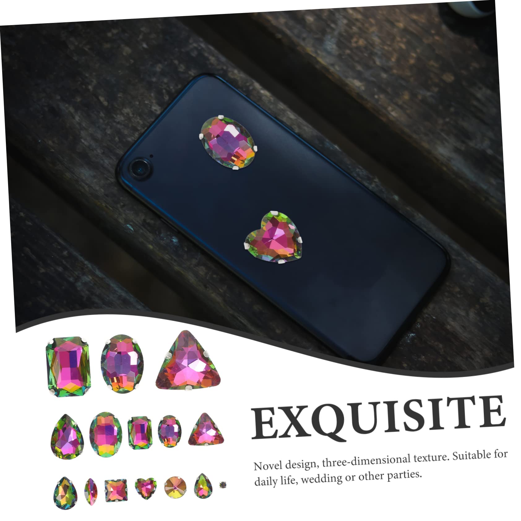 200stücke - -strasssteine Bunte Kleine Rhinestone-dekorationen Für -bekleidung Und Handyhüllen Für Kreative Bastelprojekte Und Persönliche Gestaltung