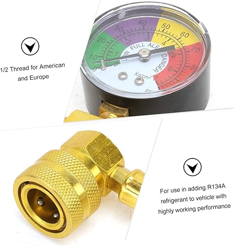 Miniatura 7 de VICASKY 3pcs Refrigerant Ac Charge Hose Ac Oil Injector R134a Can Tap Valve Ladeschlauch Fü Regas Kit Recharge HVAC Hoses R134a Charging Hose - 134a