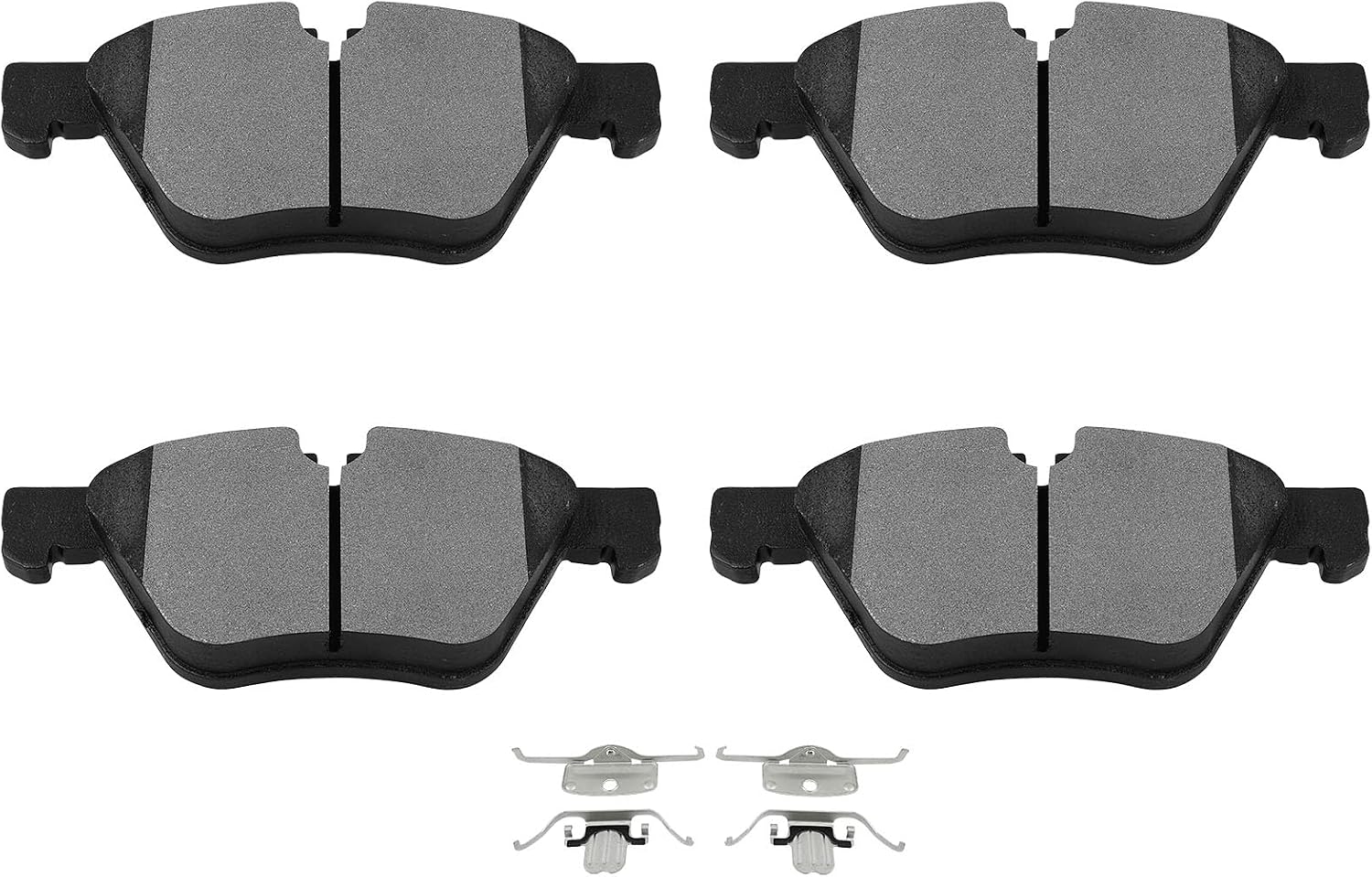 SCITOO D1504 Front Semi-Metal Brake Pads Sets w/Hardware Replacement For BMW For 528i 2011 2012 2013 2014 2015 2016,For BMW For 528i xDrive 2012 2013 2014 2015 2016
