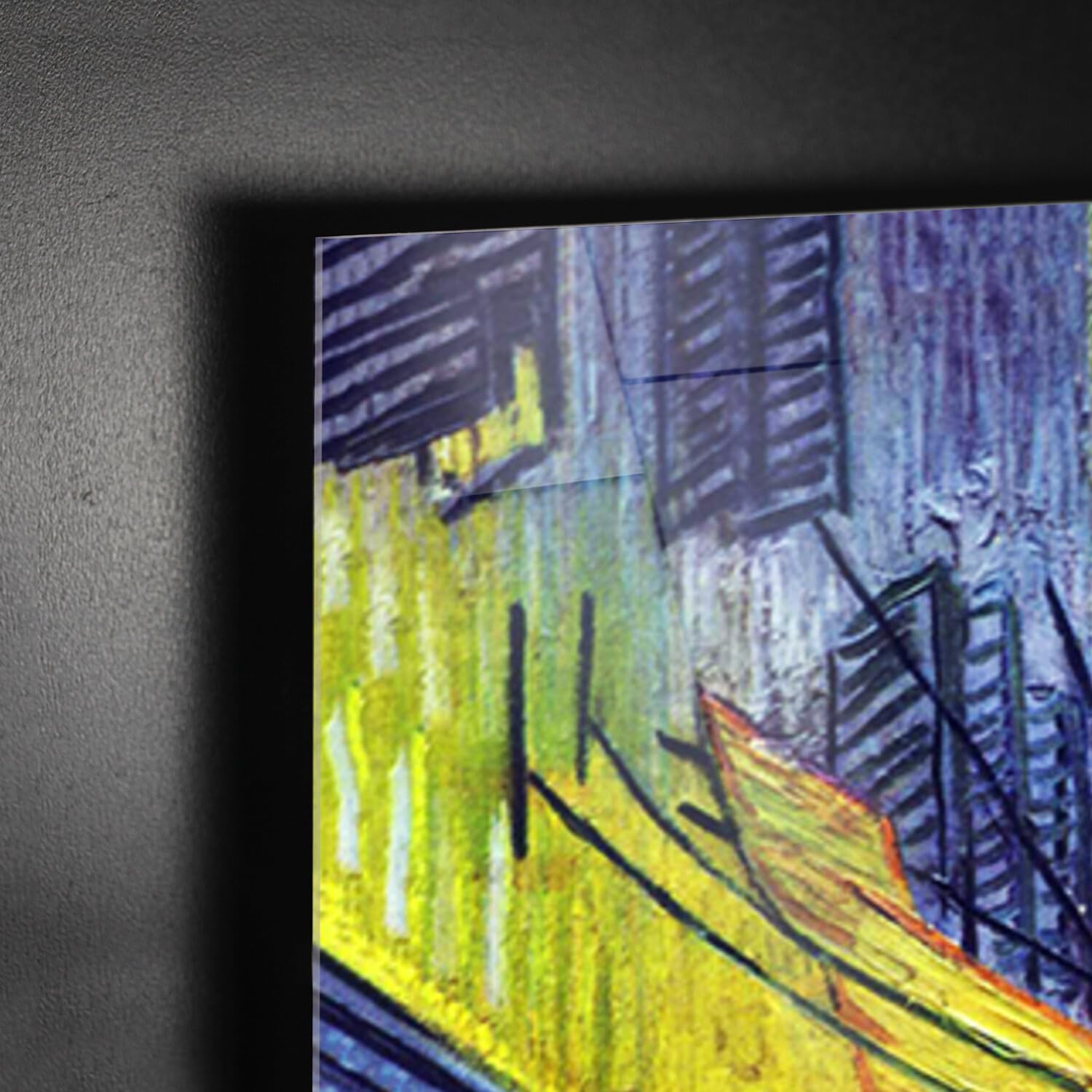Giallobus - Quadro - Vincent Van Gogh - Terrazza di un caffè di notte - Vetro acrilico - 70x100 - Pronto da appendere - Quadri moderni per la casa