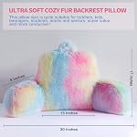 Oreiller pour enfants, Oreil de lecture d'adolescents avec armoiries, coussin de soutien arrière fluffy pour s'asseoir dans le lit/couch, Oron de lit pour filles, lecture & Oreillers de repos (Pink)