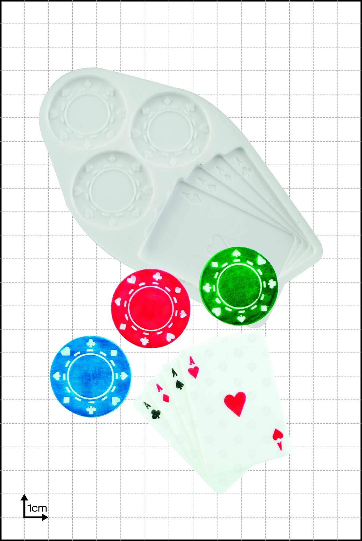Poker Chips & Cards Silicone Mould