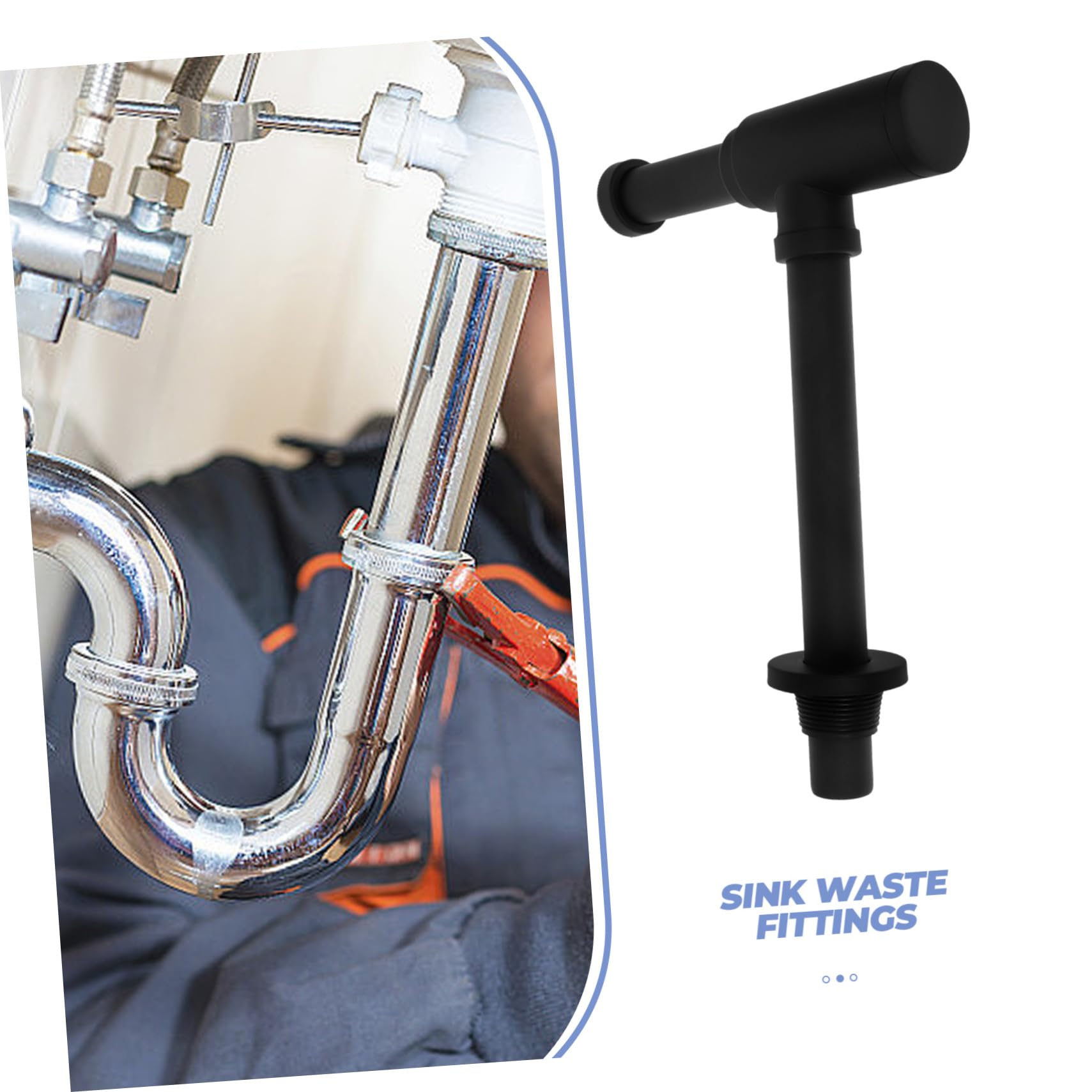 Tubo di Scarico Flessibile per lavabo - Soluzione efficiente per Lo Scarico del lavandino Design Elegante Asta Resistente Rimozione Rapida degli intasamenti Ideale per Uso Domestic
