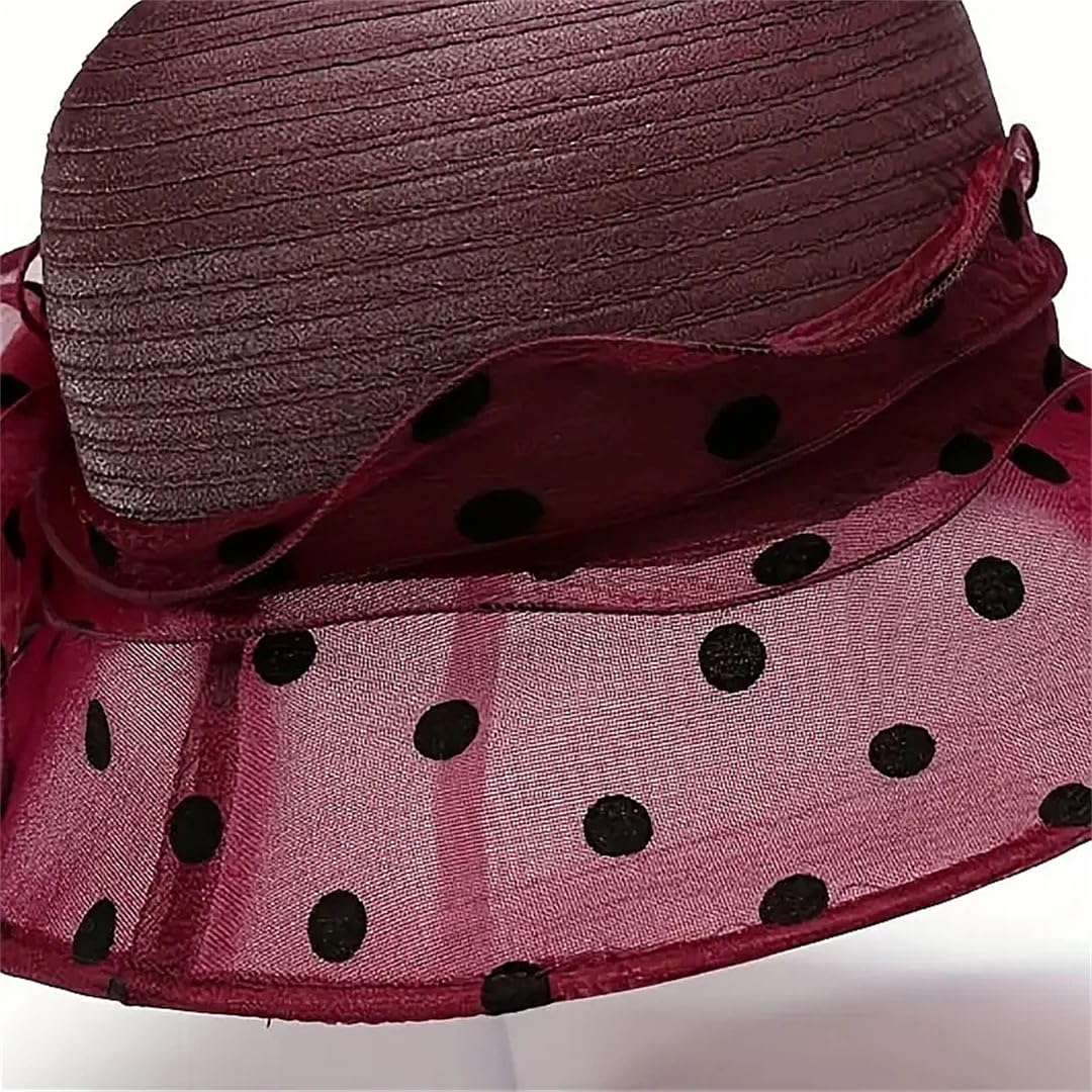 Yeuyyben Cappello da pescatore da donna con decorazione floreale, alla moda, elegante, da viaggio, cappello da pescatore per vacanze