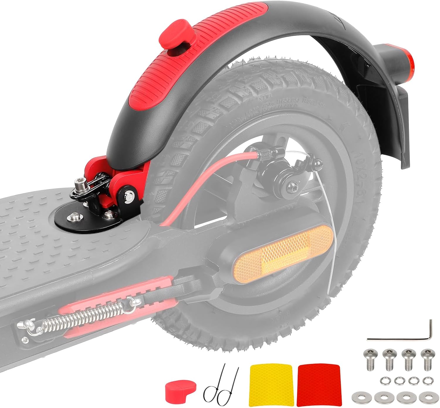 ulip Scooter Rear Fender Scooter Replacement Accessory with Tail Light with Brake Compatible with Xiaomi M365 Pro Pro 2 1S MI3 Swagger 5 Scooter