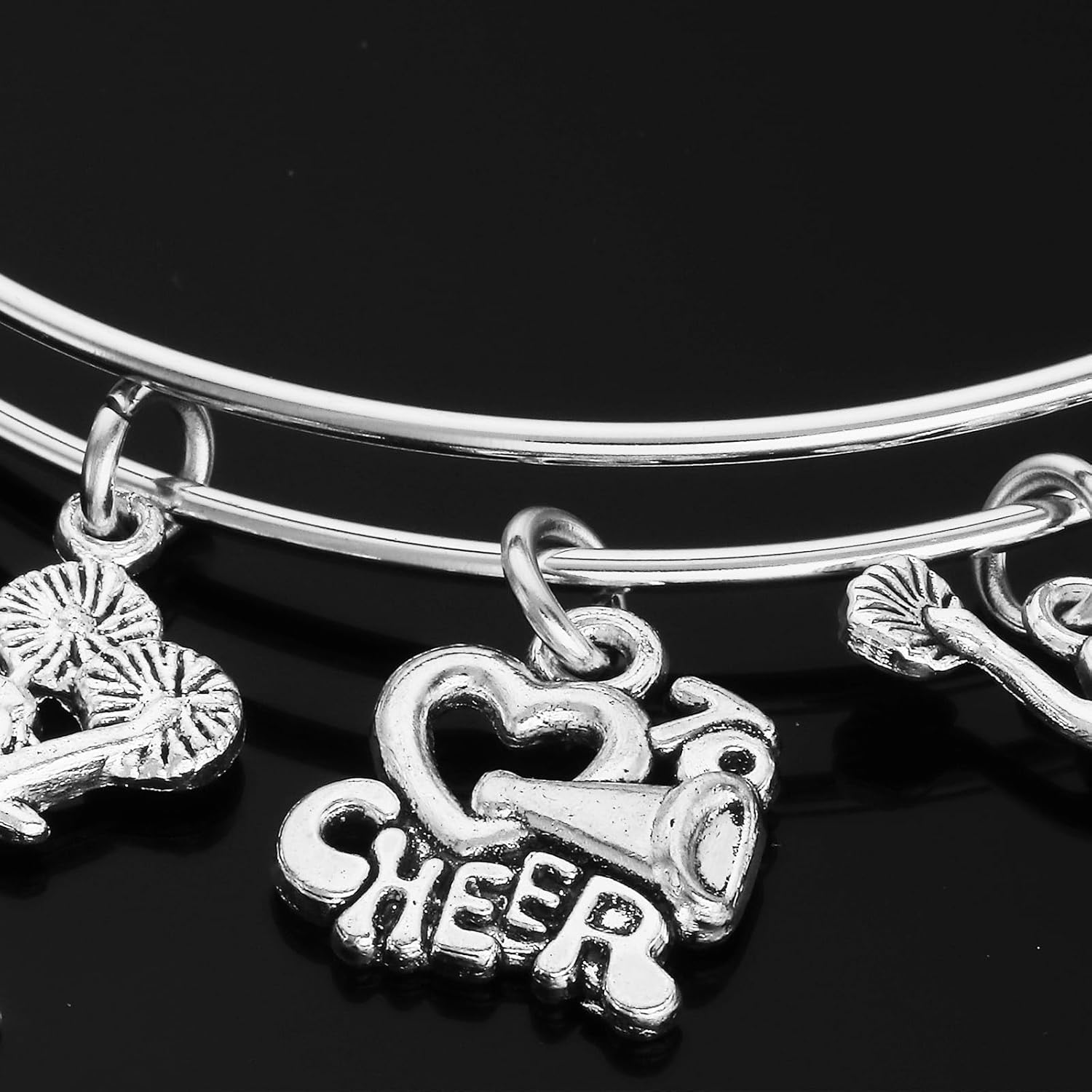 HUTIMY Cheer Bracelet Cheerleading Gifts You Are Braver Than You Believe Bangle Bracelet Cheer Jewelry for Cheerleaders Cheer Coaches Or Team - Image 2