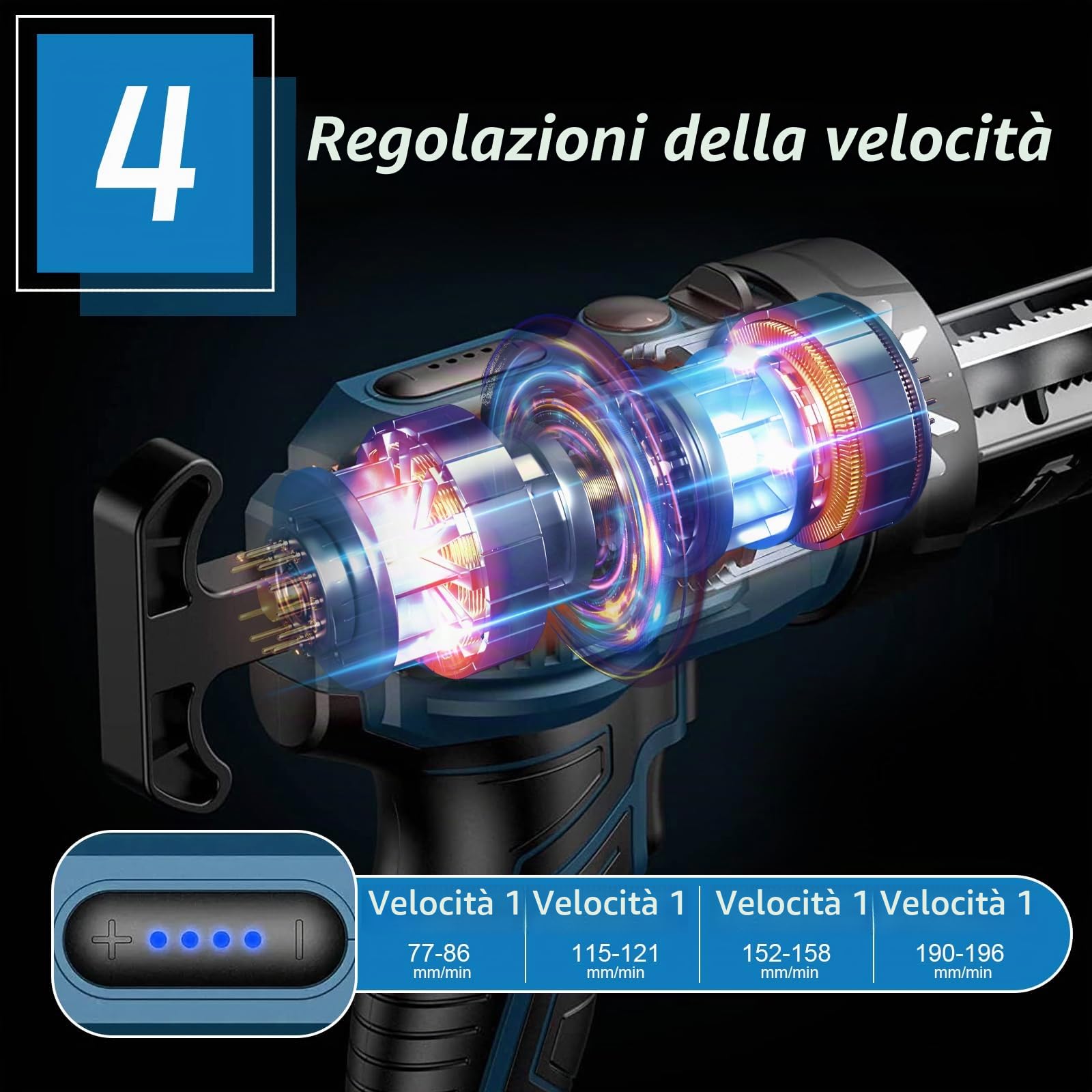 Pistola Sigillante Elettrica, 2.500N Pistola Silicone