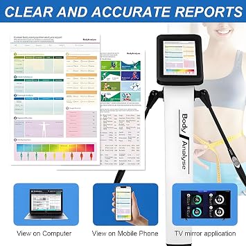 Body Fat Scale, 8 Electrodes Weighing Scale for Body Weight Fat Percentage, Scale Digital, Smart Scale & Body Analyzer, 20 Body Composition Scale with Report